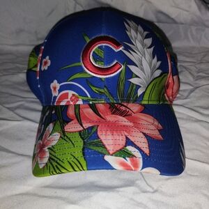 Tropical Blue Floral Cap with Red Logo '47 Chicago Cubs
